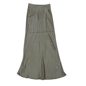 Rails Slip Skirt Olive Green Bias Cut Maxi Minimalist Silky Feel XS